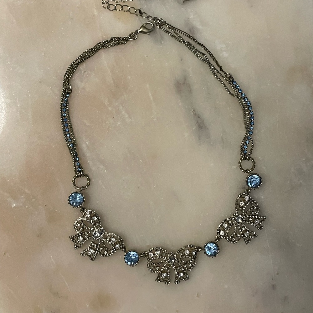 Betsy Johnson Bow Statement Necklace
